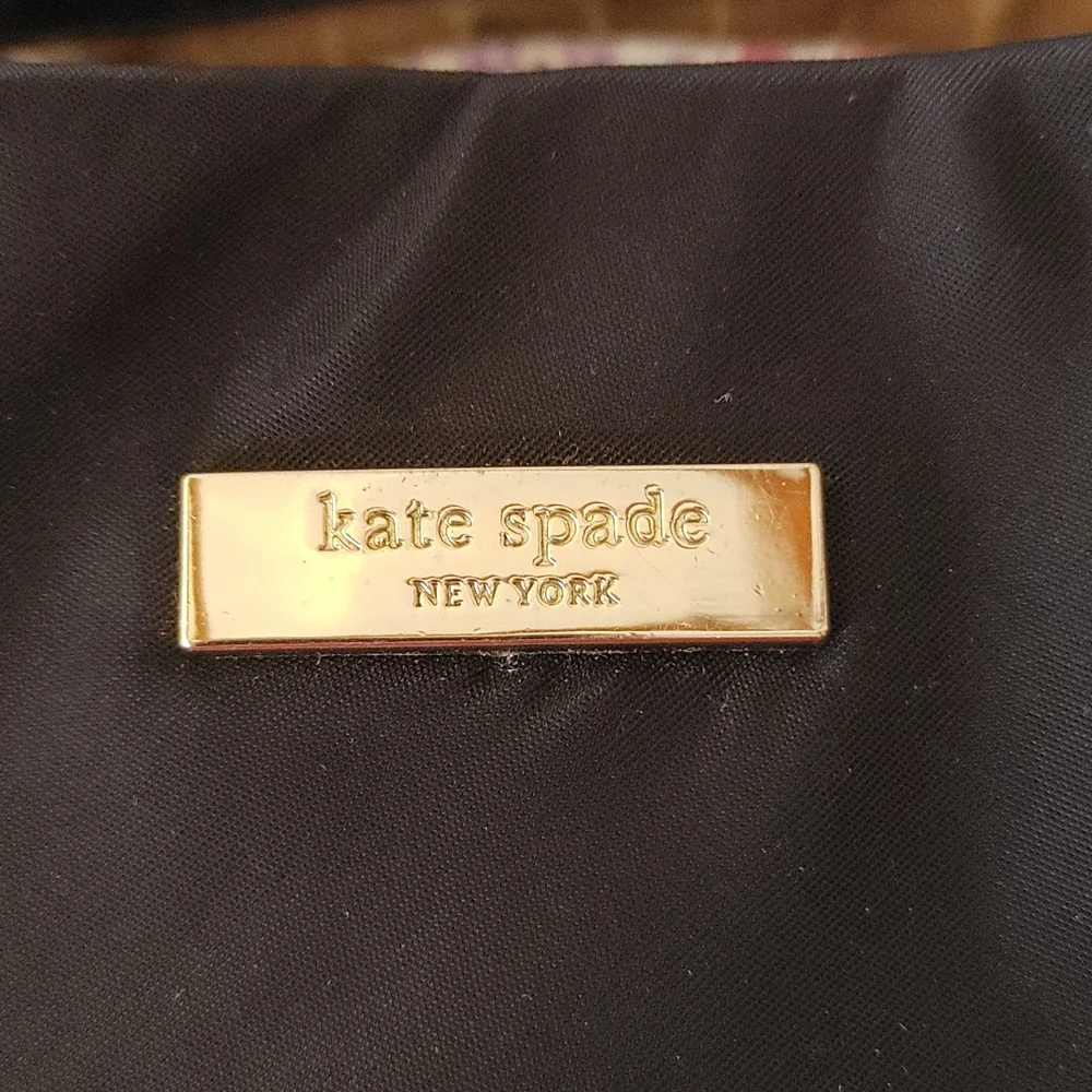 Kate Spade Elena Black Nylon & Patent Leather Shoulder Hobo Handbag - Picture 6 of 11